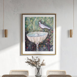 Fresco of Pigeon and a Fontän, Pompeii Poster
