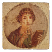 Fresco of Sappho in Pompeii