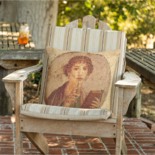 Fresco of Sappho in Pompeii Kudde
