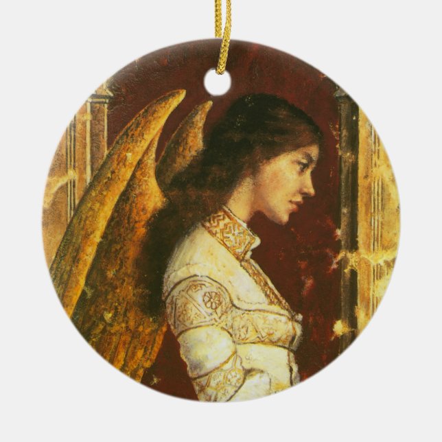 Frescoängelprydnad Julgransprydnad Keramik (Framsidan)