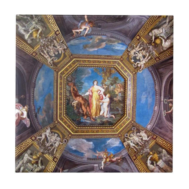 Frescoen för det Vatican museumtaket belägger med Kakelplatta (Framsidan)