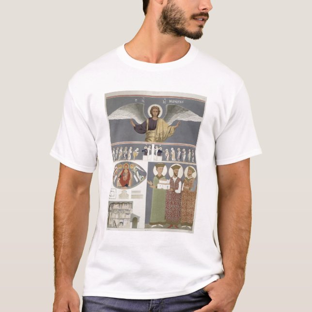 Frescoes från den ortodoxa kyrkan av Nekrssi nära Tee Shirt (Framsida)