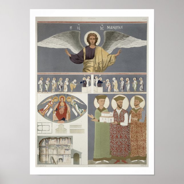 Frescoes från Nekrssis ortodoxa kyrka nära Poster (Framsidan)