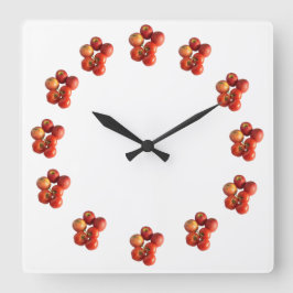 Fresh Apples and Tomatoes Wall Clock Fyrkantig Klocka