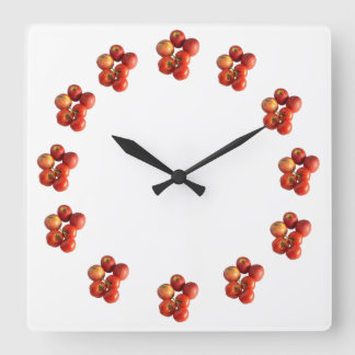 Fresh Apples and Tomatoes Wall Clock Fyrkantig Klocka
