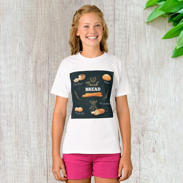 Fresh Artisan Bread Bakery Loaf Rolls Baguette T Shirt (Skapare uppladdad)