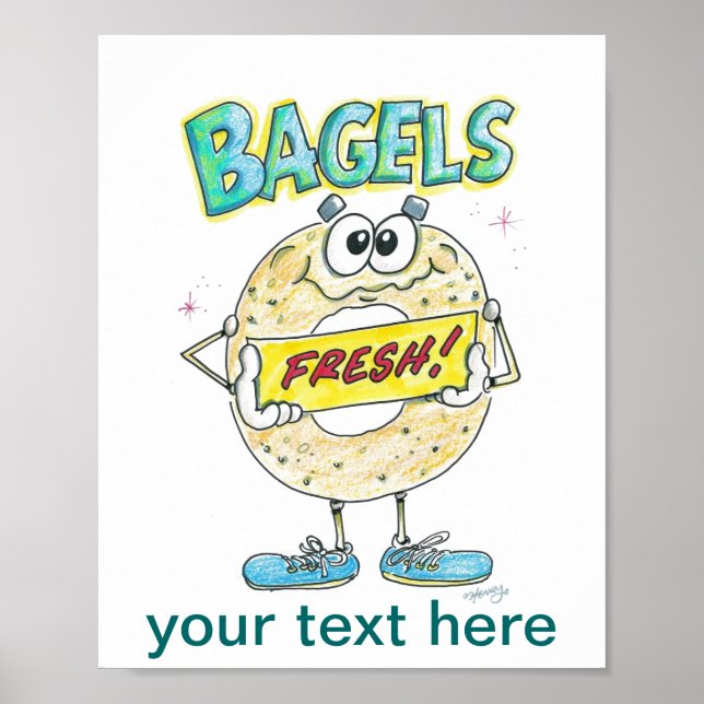 Fresh Bagel-tecken Poster (Framsidan)