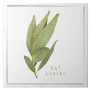 FRESH BAY LÖV 6"x6" keramiskt plattor (+text) Kakelplatta