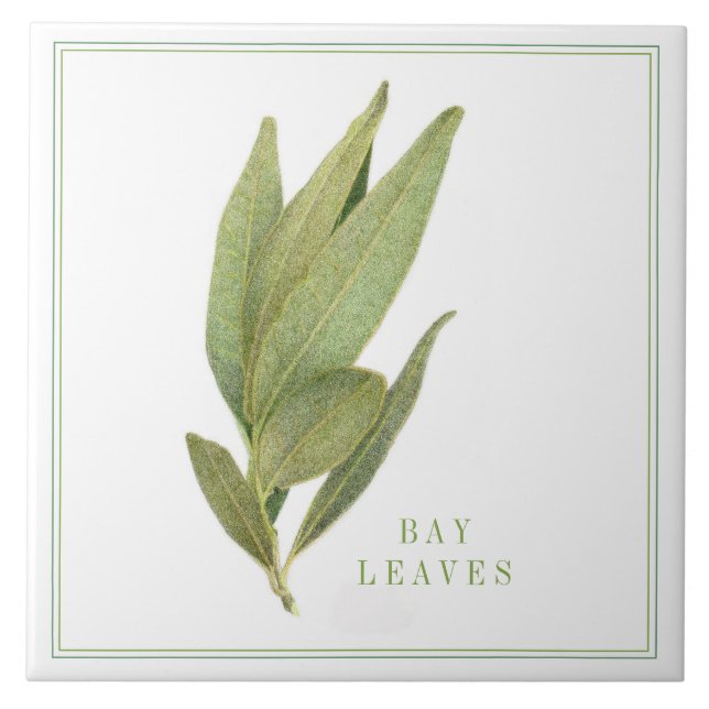 FRESH BAY LÖV 6"x6" keramiskt plattor (+text) Kakelplatta (Framsidan)