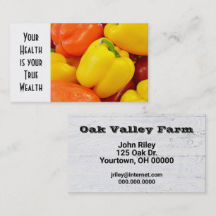 Fresh Bell Pepper-samling Visitkort