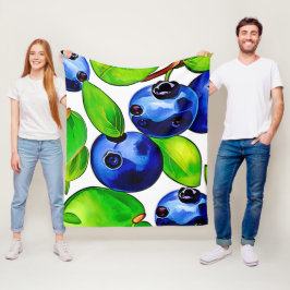 Fresh Blueberry Art Fleecefilt