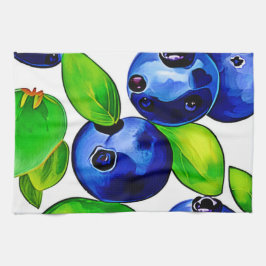 Fresh Blueberry Art Kökshandduk