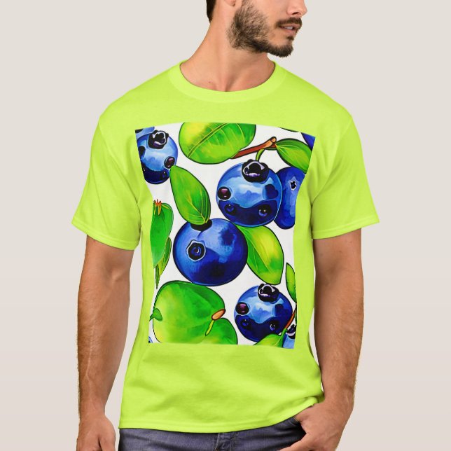Fresh Blueberry Art T Shirt (Framsida)