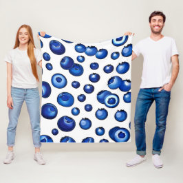 Fresh Blueberry Mönster Fleecefilt