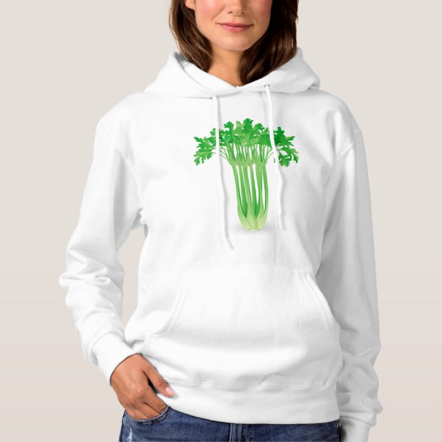 Fresh Celery Womens Hoodie Tee Shirt (Framsida)