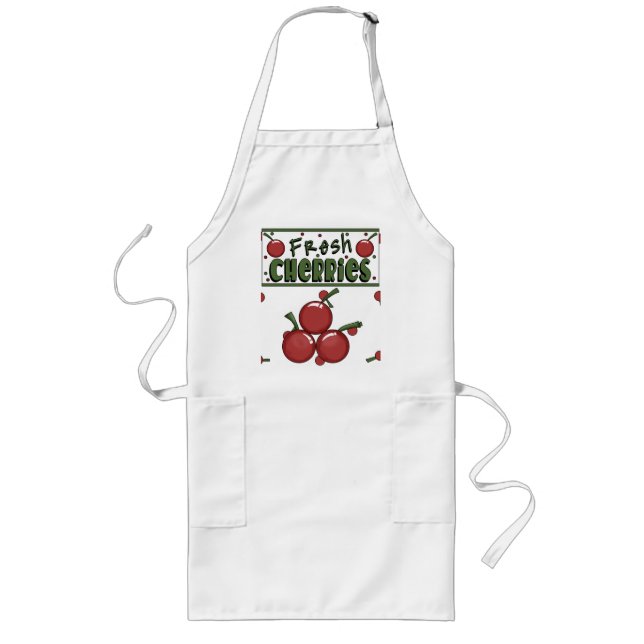 Fresh Cherries Apron Långt Förkläde (Framsidan)