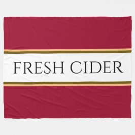 FRESH CIDER Colorful Apple Red White Rand Fleecefilt