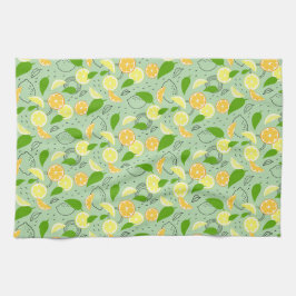 Fresh citrus fruits. kökshandduk