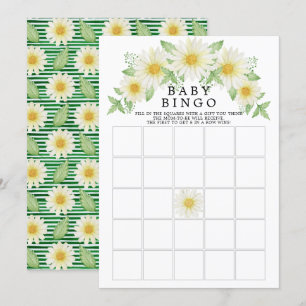 Fresh Daisy Bingo Baby Shower-spel Inbjudningar