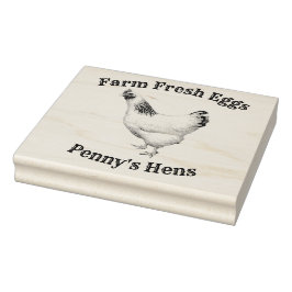 Fresh Eggs Ditt namn på kycklingar Egg Frimärke Stämpel