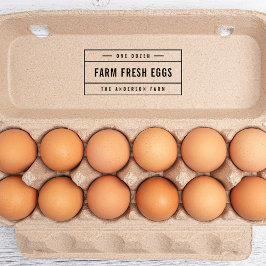 Fresh Eggs vid gränser Självfärgande Stämpel
