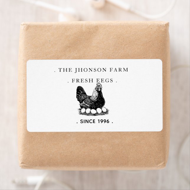 Fresh Eggs Your Name Chicken Hens Egg Fraktsedel (Insitu)