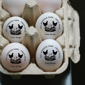 Fresh Eggs Your Name Chicken Hens Egg Stamp Stämpel
