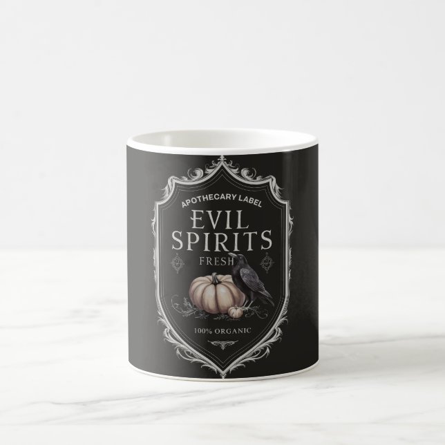 Fresh Evil Spirits Label Sticker Kaffemugg (Center)