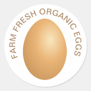 Fresh Farm Egg Chicken Runt Klistermärke