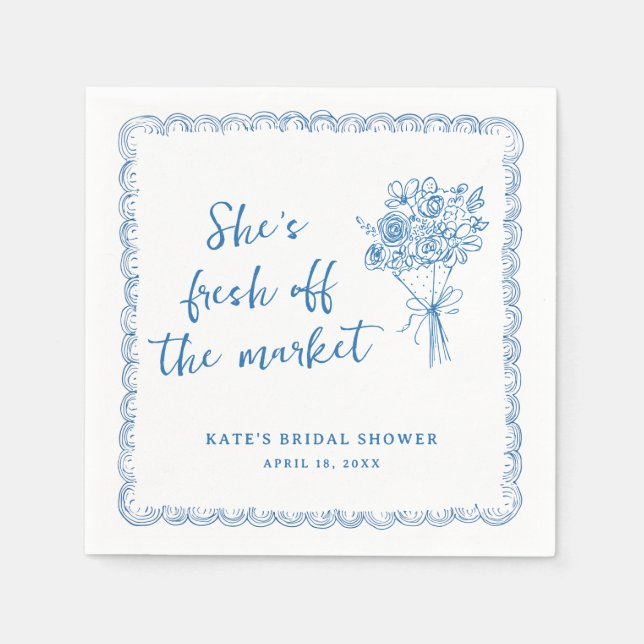 Fresh Farmers Off the Market Bridal Shower Pappersservett (Framsidan)