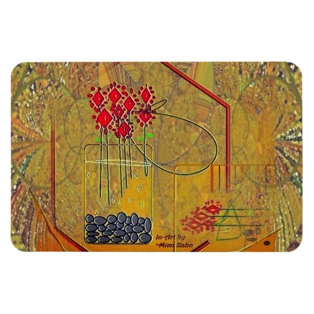 "Fresh Flowers Always Make My Day" Magnet (Horisontell)