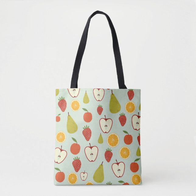 Fresh fruits in a seamless repeating pattern tygkasse (Framsida)