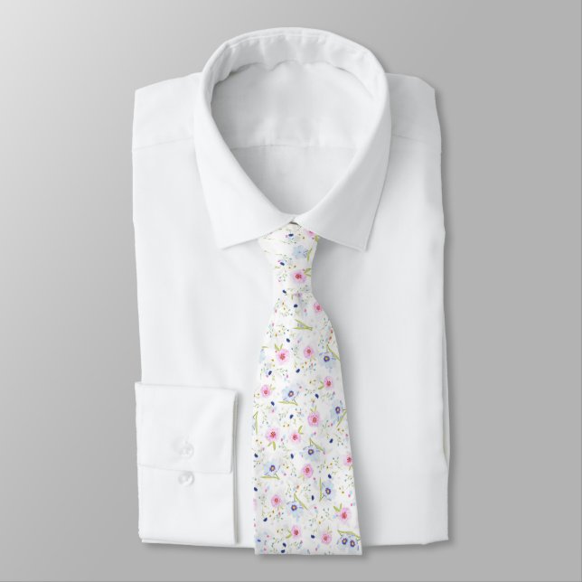 Fresh Garden Flowers Neck Tie Slips (Bunden)
