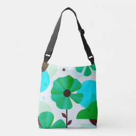 Fresh Green Floral Modern Tote Bag Axelväska