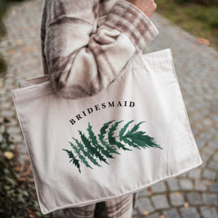 Fresh Greenery Watercolor Bröllop Bridesmaid Tygkasse