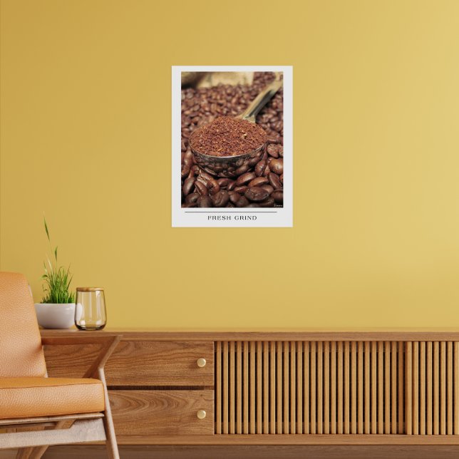Fresh Grind - Skicka kaffekonst Poster (Vardagsrum 2)