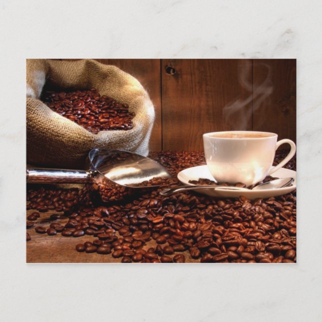 Fresh Ground Coffee Vykort (Framsida)