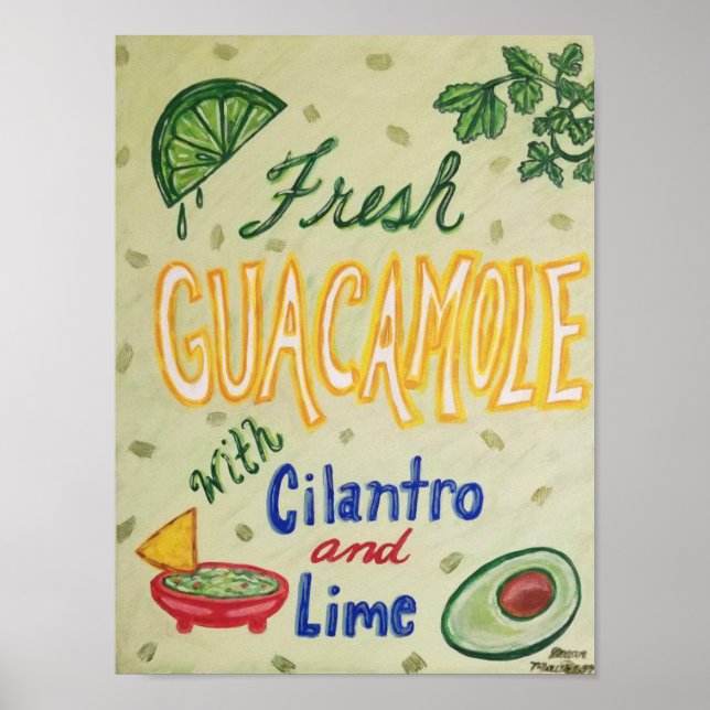 Fresh Guacamole with Cilantro and Lime Poster (Framsidan)