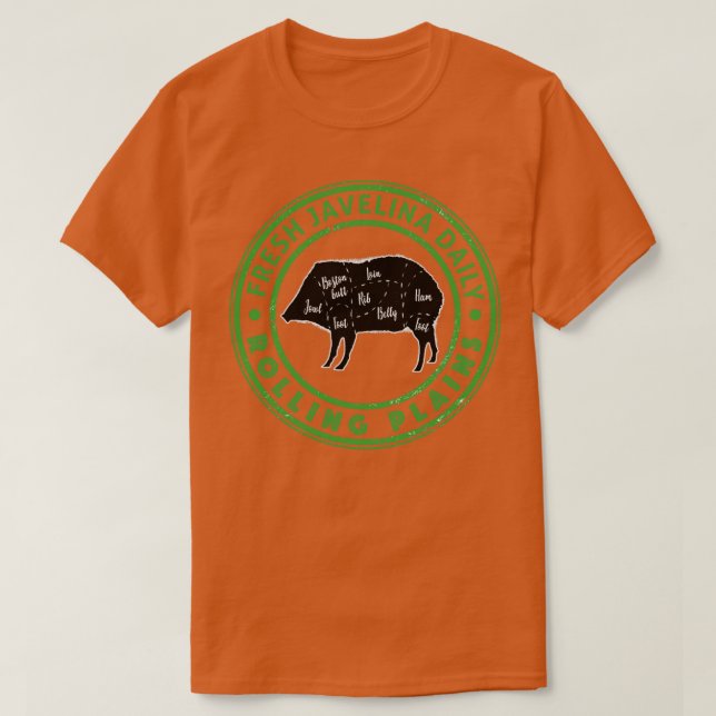 Fresh Javelina Daily Rolling Plains Souvenir Tshir T Shirt (Design framsida)