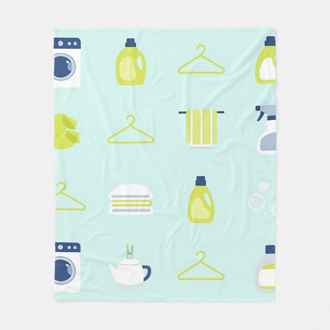 Fresh Laundry Day Pattern Fleecefilt (Framsidan)