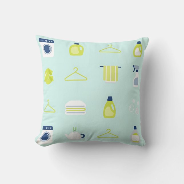 Fresh Laundry Day Pattern Kudde (Framsida)