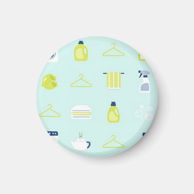 Fresh Laundry Day Pattern Magnet (Framsidan)