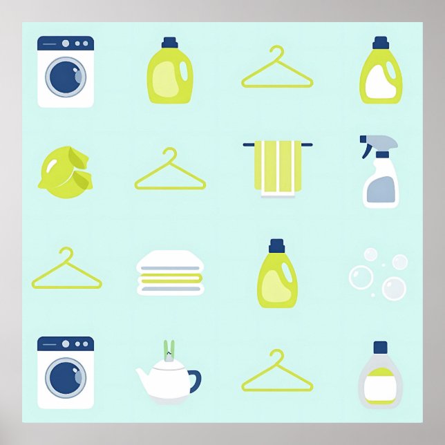 Fresh Laundry Day Pattern Poster (Framsidan)