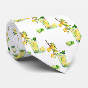 Fresh Lemon Drink Lemonade Summer Party Neck Tie Slips