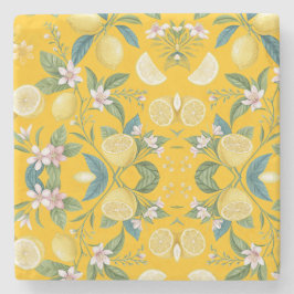 Fresh Lemon Floral Botanical Pattern  Stenunderlägg
