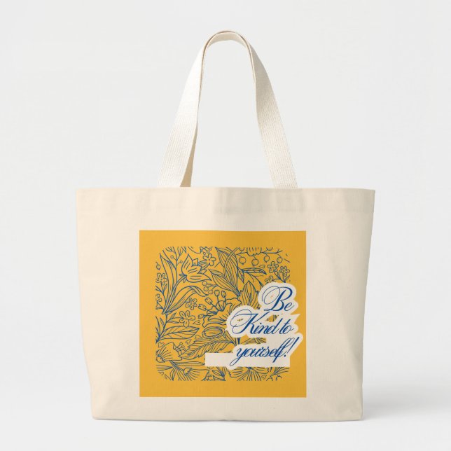 Fresh Lemon Pattern Tote Bag – Citrus Summer Desig Jumbo Tygkasse (Framsidan)