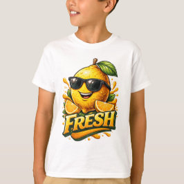 Fresh Lemon Summer Vibes Cute Citrus Character  T Shirt