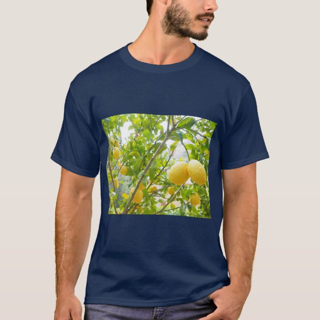Fresh Lemon Tree Summer Print T Shirt (Framsida)
