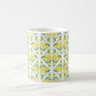 Fresh Lemon Watercolor Pattern Kaffemugg