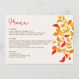 Fresh Lemony Kärlek Citrus Foliage Bröllop Meny